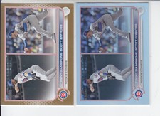 (2) 2022 Topps Update Effross Giambrone RC Rainbow Foil + Gold /2022 Cubs #US283