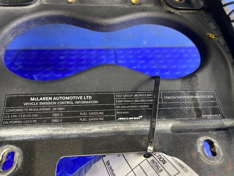 2016-2021 MCLAREN 570S OEM REAR HATCH DECK LID ENGINE COVER STORM GRAY (SGY)