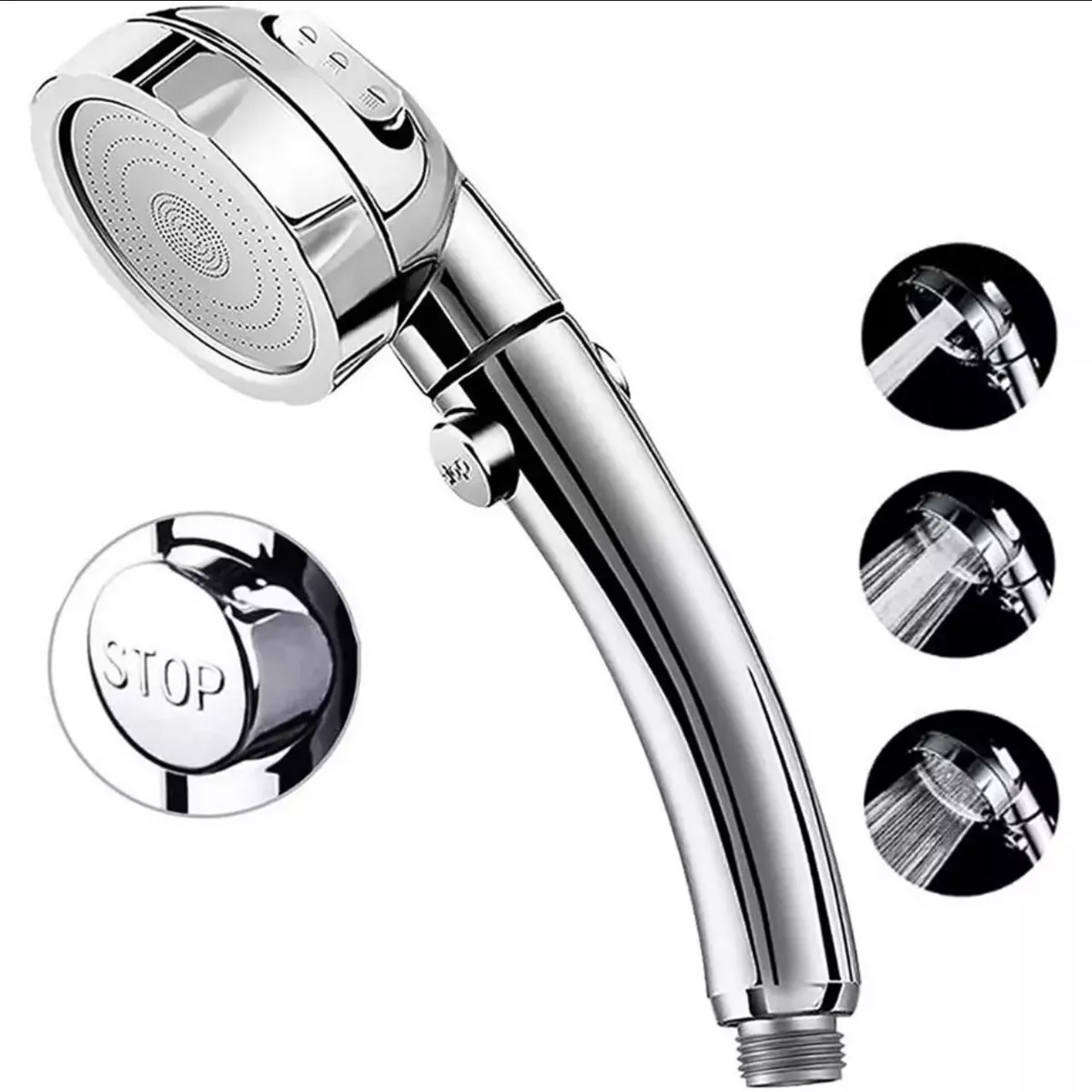 RV Shower Head with On Off Switch Camper Water Saving and High Pressure