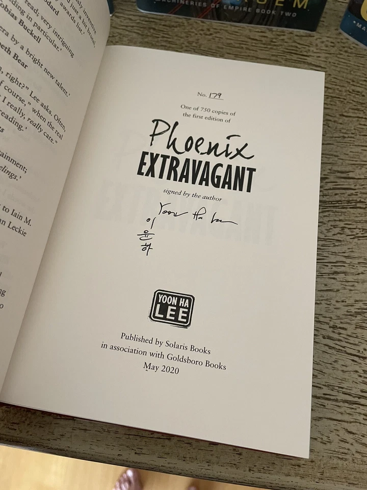 Machineries of Empire & Phoenix Extravagant Yoon Ha Lee: Signed Numbered Ltd HB - Image 4 of 4