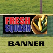 Fresh Squash Summer Winter Bar Advertising Vinyl Banner Sign With Metal Grommets