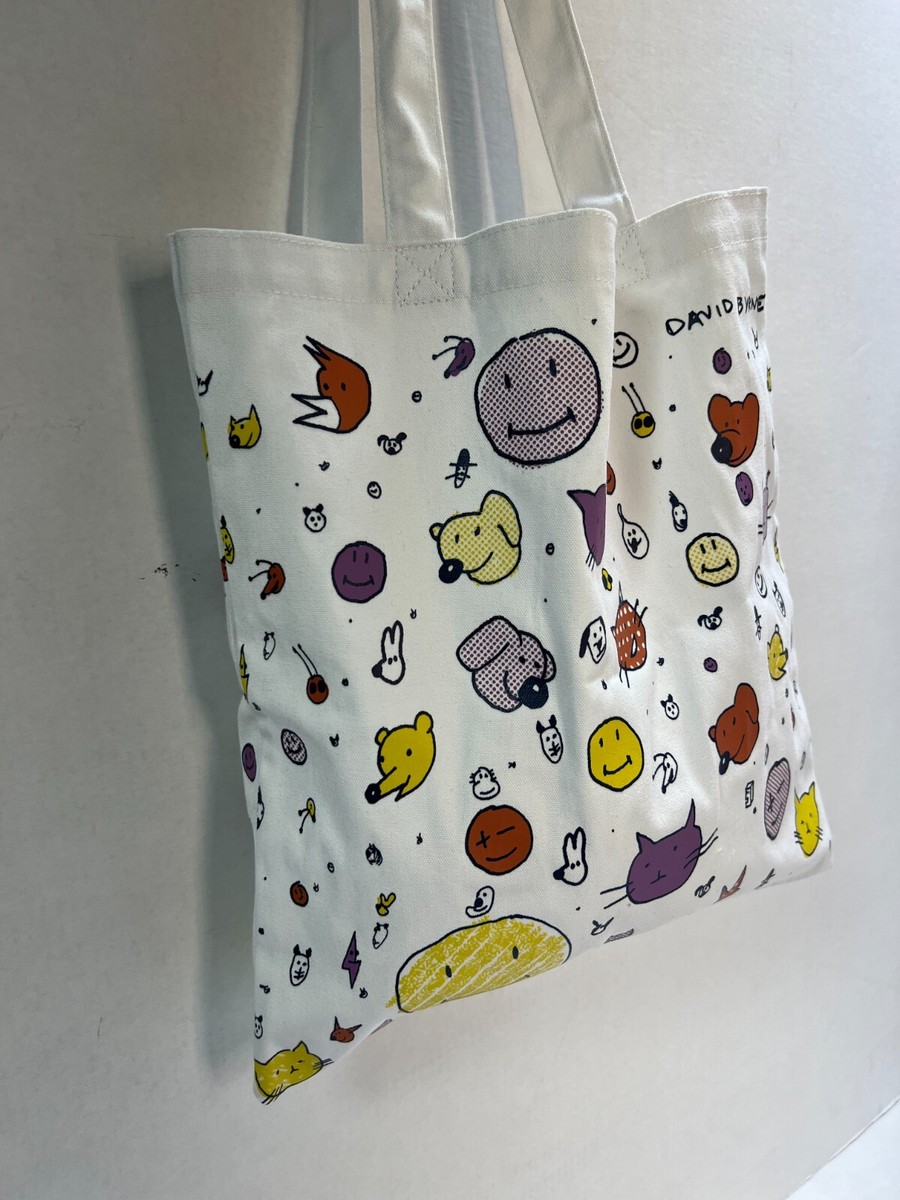 新品 DAVID BYRNE トートバッグ 総柄　デヴィッド・バーン David Byrne's AMERICAN UTOPIA Sketch Tote bag OFFICIAL MERCHANDISE