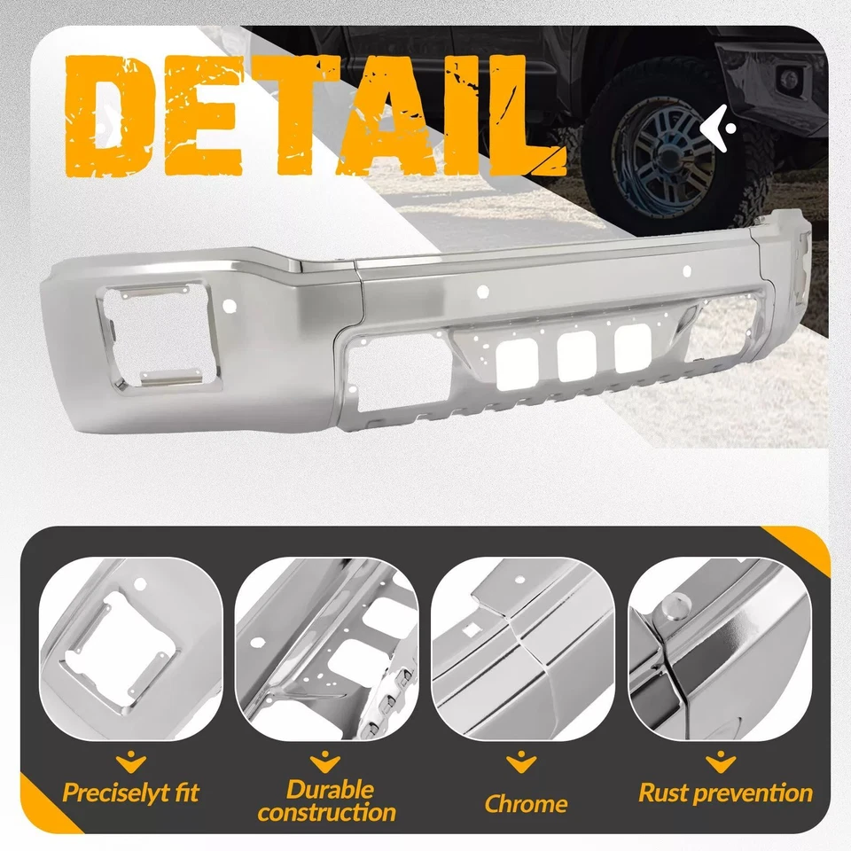 Front Bumper Face Bar + Skid Plate Valance Panel For GMC Sierra 1500 2014-2015 Foto 3 de 4