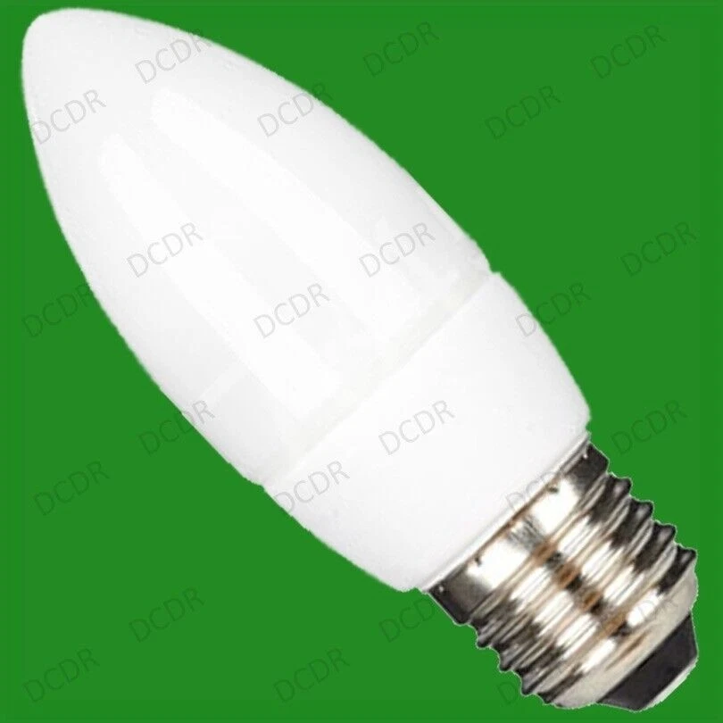 2x 11W (=60W) Bas Énergie Puissance Cfl Bougie Ampoules E27 Vis Edison Lampes - Photo 1/1