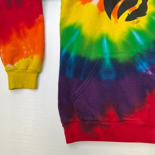 Tie Dye Hoodie Girl Large Rainbow Swirl Logo Pocket Sweatshirt Festival Cruise + - Picture 4 of 14