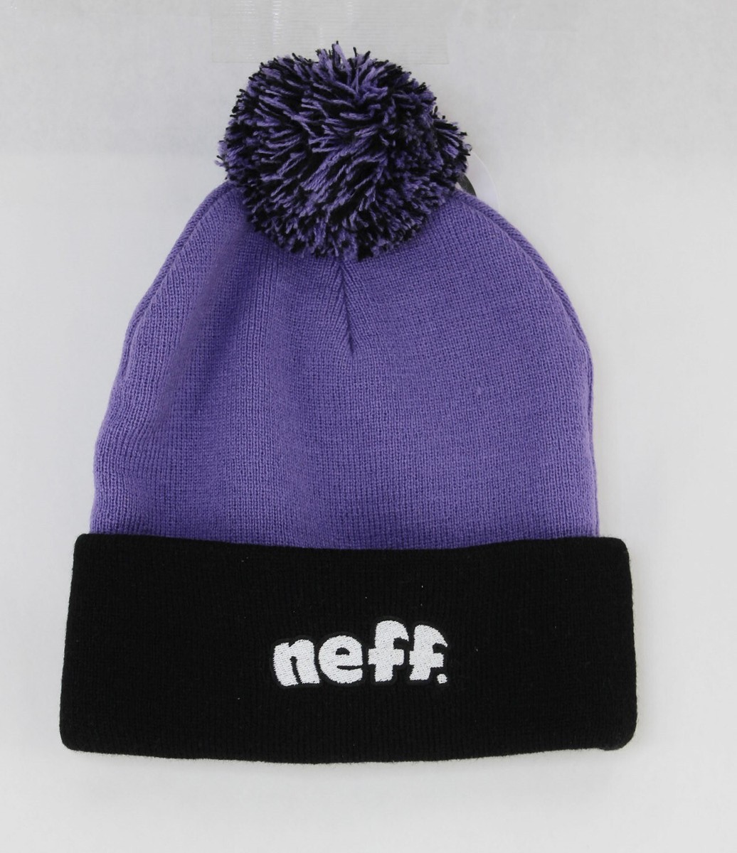 Purple Neff Beanie Sale NEFF Puffer Pom Beanie, One Size Fits Most