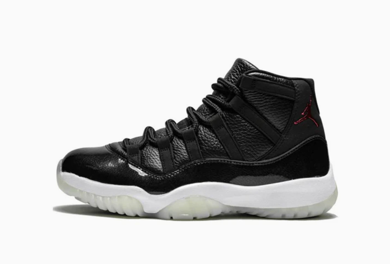 Кроссовки Nike Air Jordan 11 Retro 72-10, черные, красные 378037-002, мужские, Размер 10,5