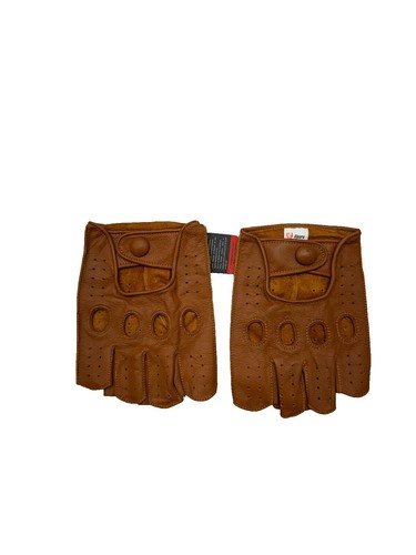 Gants En Cuir Marron Fallschirmjäger - Repro Luftwaffe WWII, Poignets élastiques