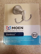 Moen Y2603BN Banbury Double Robe Hook in Brushed Nickel