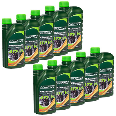 10x 1 Liter Getriebeöl FANFARO Automatikgetriebe ATF VI Automatik Getriebe Oel
