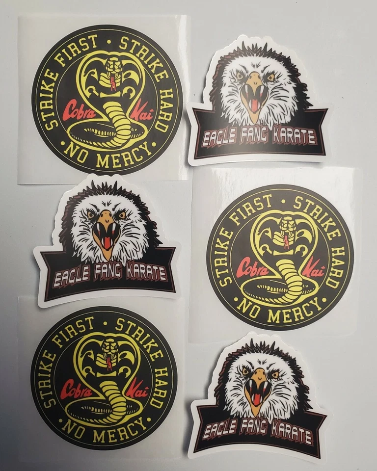 LOTE DE 6 pegatinas Cobra Kai Karate Kid Eagle Fang Karate Foto 2 de 4