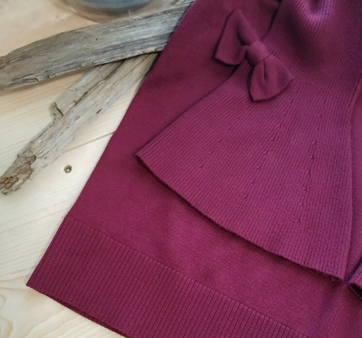 Karl Lagerfeld Cold Shoulder Sweater Merlot Sz M Bell Sleeves NWOT 