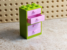 LEGO Cómoda 4 Cajones Verde Rosa Muebles Niña Niños Unisex Herramientas Tienda de Equipamiento