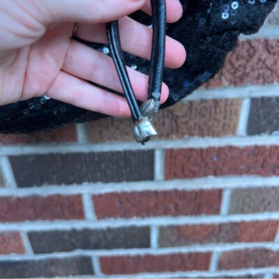 Black Clear Sequin Knapsack Backpack Black Clear Sequin Knapsack Backpack main image 2