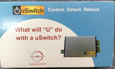 VideogeniX IP-SW1 2-Port Relay Switch and Auto Reboot Control New Rare 