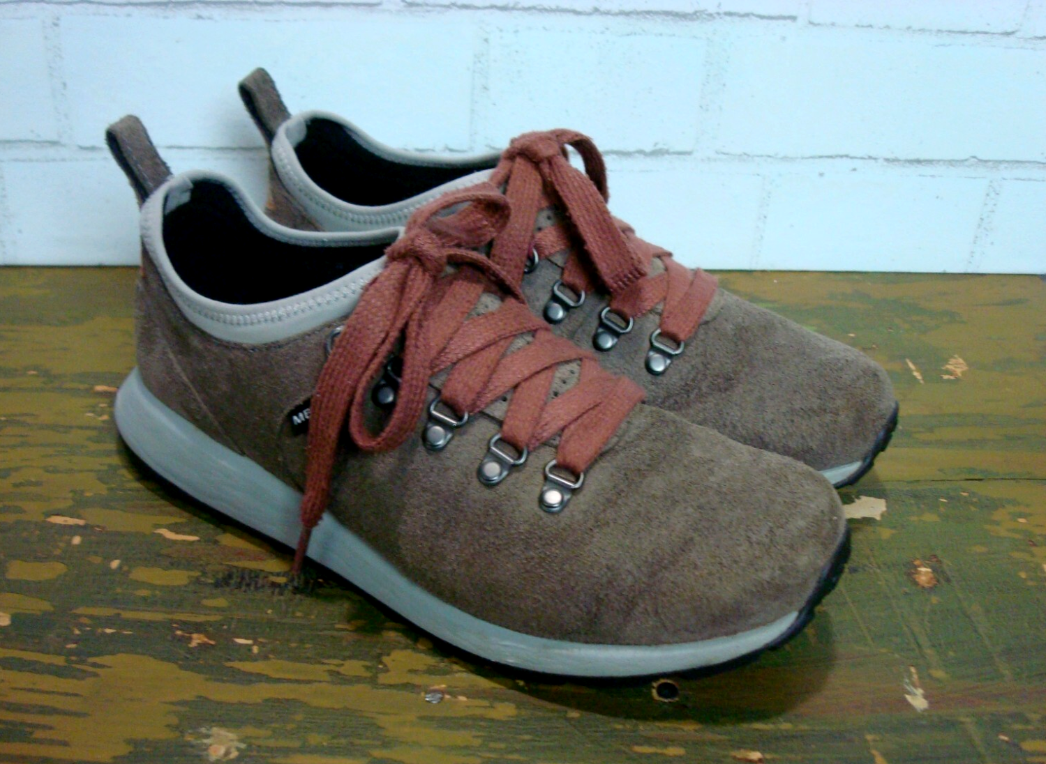 SAOLA Scarpe stringate Merrell Ashford marrone antracite scamosciate casual da passeggio uomo taglia 8