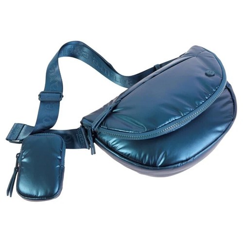 Eslinga de viaje Samantha marrón para llevar media luna con mini bolsillo adjunto - Imagen 8 de 12
