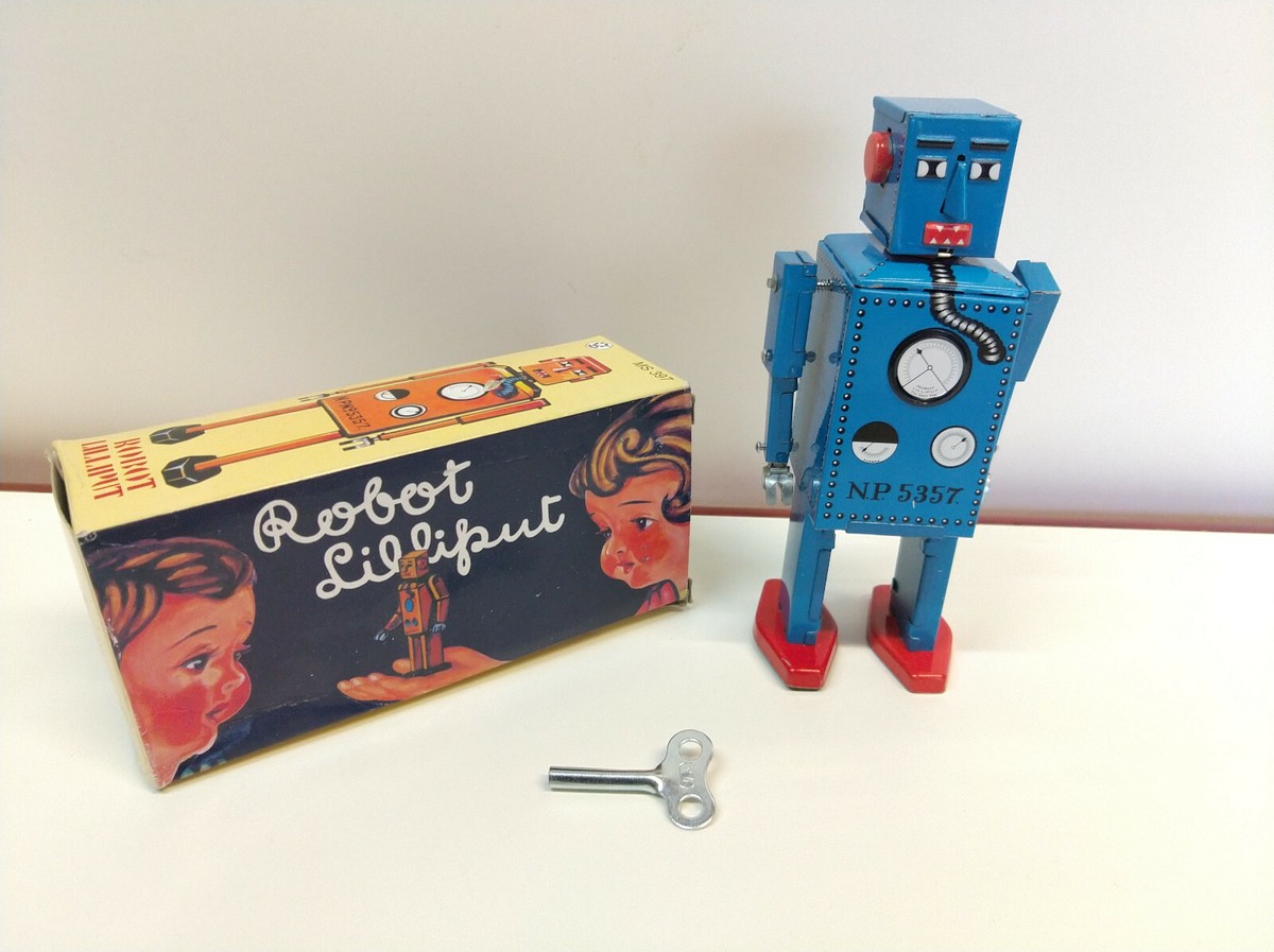 Robot - Robot Marcheur Mécanique en Tôle - Mechanical Robot Vert (N.R