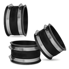 70149-P3 4 Inch Dust Control Flex Cuff with Steel Hose Clamps, Hose Connector...