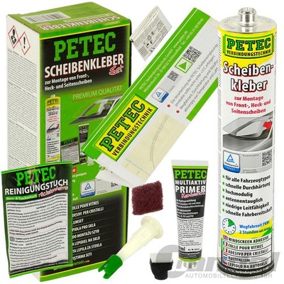 PETEC SCHEIBENKLEBER-SET AUTO KFZ PKW 310ml KARTUSCHE FRONTSCHEIBE HECKSCHEIBE