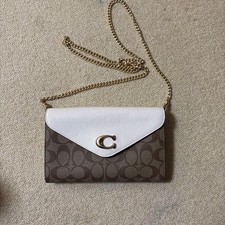Coach Smartphone Shoulder Bag Brown White
