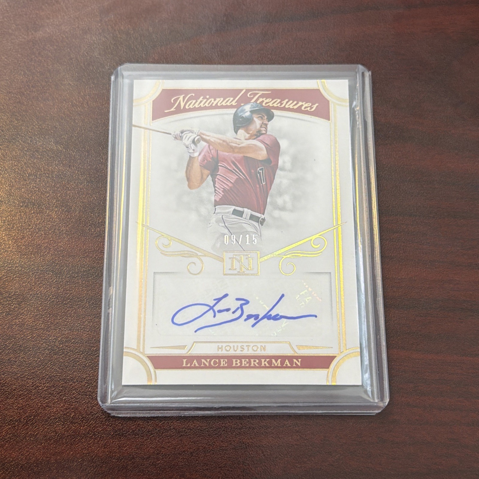 2021 Panini National Treasures Lance Berkman /10 Auto Signatures #S-LB Astros