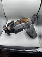 Aker Leather Utility Belt Basketweave BO1-40 With Accessories Flaws Read