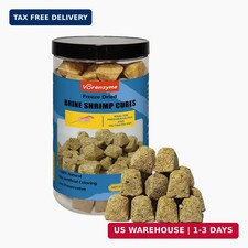 Freeze Dried Brine Shrimp Cubes- 100 Natural High Protein Fish Food for Tropica