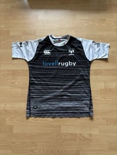 Canterbury Ospreys Rugby Shirt 2018/19 Home Jersey Black White Size 2XL Men’s