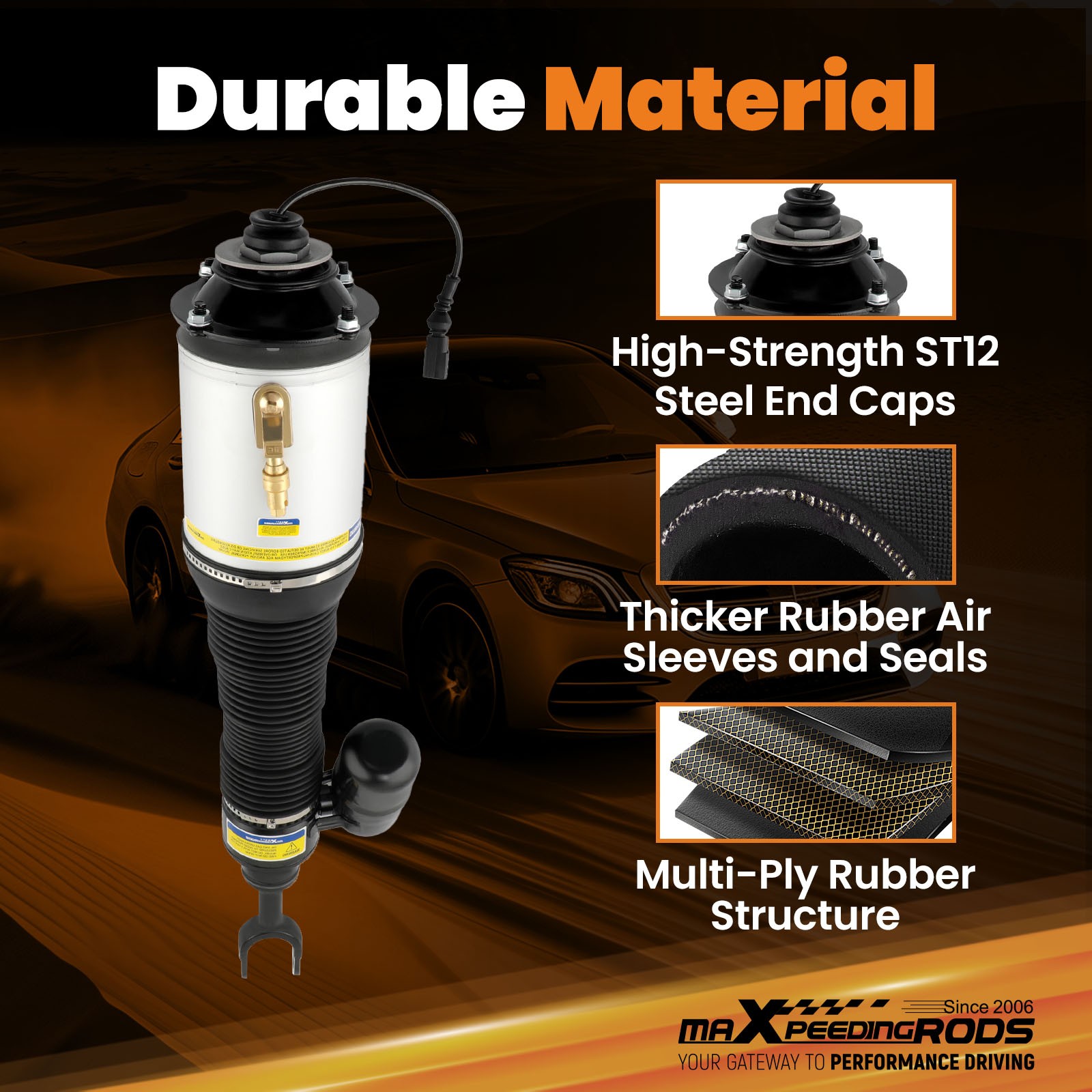 Front Passenger Right Air Suspension Shock Struts Fit Bentley Continental