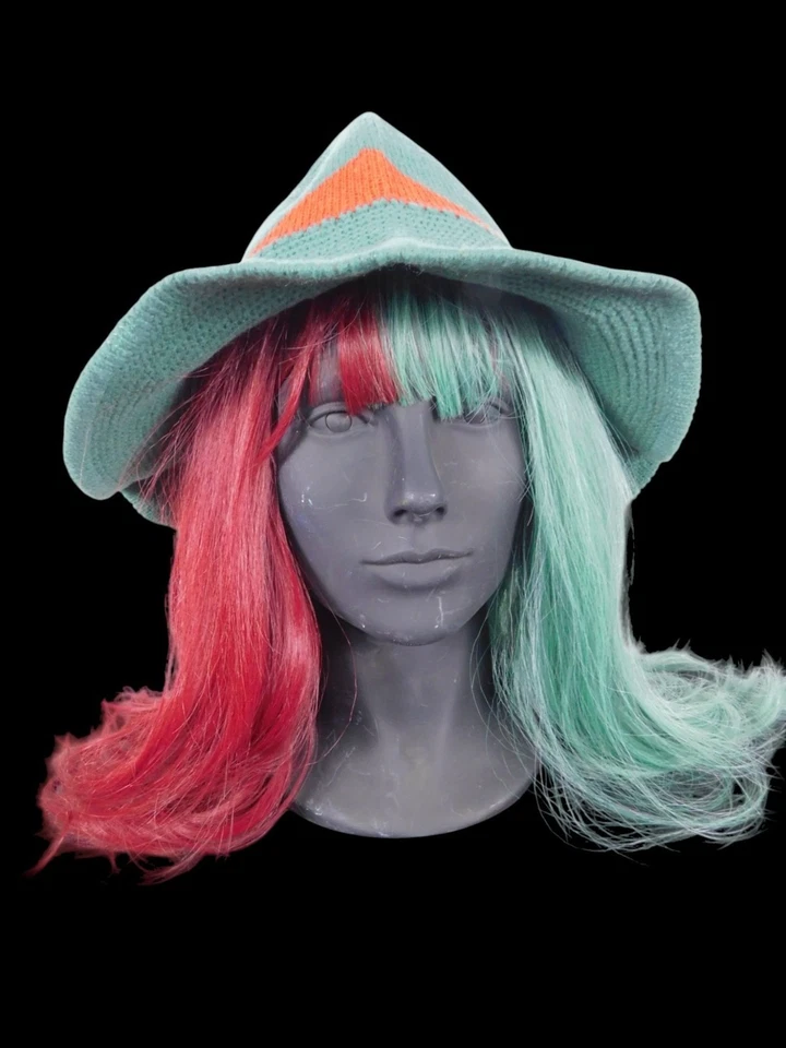 Sombrero de bruja tejido verde punto suave Cottagecore seto bruja NUEVO Foto 4 de 4