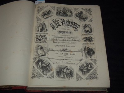 1888 JANUARY-DECEMBER LA VIE PARISIENNE FRENCH MAGAZINE BOUND VOLUME - KD 3352Q