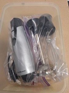 Hamilton Beach Mixer: 2 types of heads, electric with A/C cord, silver & black