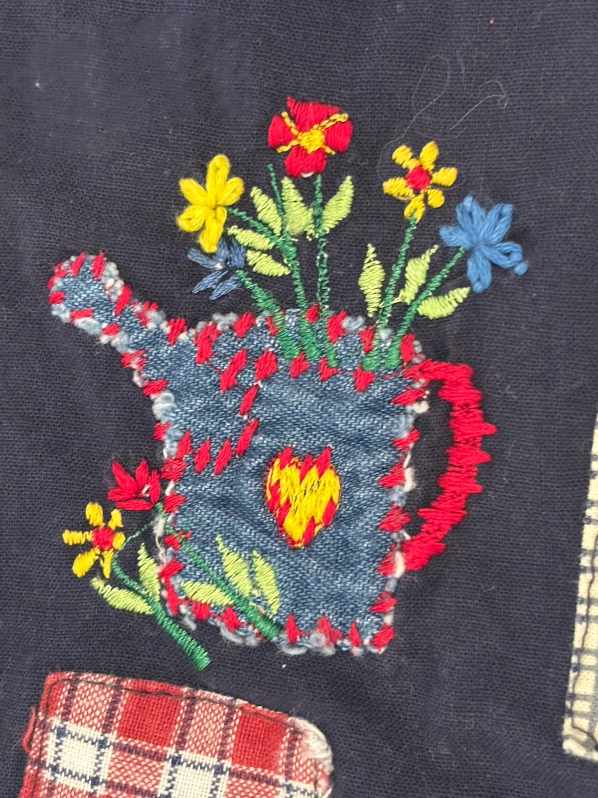 Vintage 90s Studio Collection Patchwork Cat Vest … - image 13