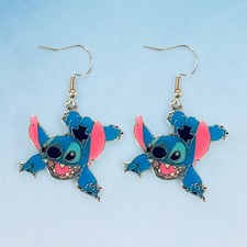 Stitch Dangle Hook Earrings