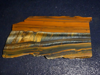 Tiger Eye Variegated slab  5  1/8'' x  2 3/4'' -rough for cabbing or display