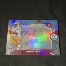 Panini Elements Future Signs Thaddeus Moss Blue Auto RC #FS-TM /75 Commanders