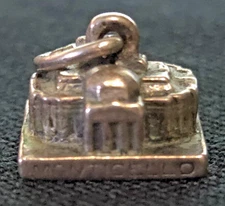 1960's Silver Monticello Charm