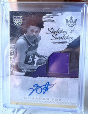 2017-2018 Ds'Aaron Fox court kings rookie patch auto /399 !!!!