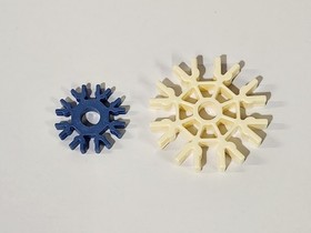 15 MICRO K'NEX Metallic Blue 8-Position Connectors Transition Adapter KNEX