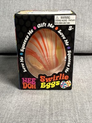 NeeDoh Swirlie Egg Fidget Squish Toy Easter Eggs Swirl Nee Doh Squeeze Ball NEW