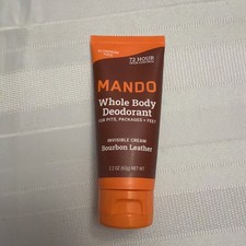 Mando Whole Body Deodorant Invisible Cream Bourbon Leather 2.2oz
