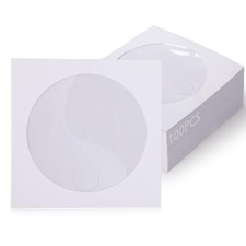 100 Pack White Paper CD DVD Media Sleeves Envelopes 120GSM 5 Inches