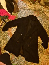 Womens Brandnew Black Teddy Bear Long Line Jacket UK Size 16 Super Soft