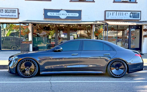 22” RF30 GLOSS BLACK CONCAVE WHEELS FOR MERCEDES W222 S450 S550 S560 ...