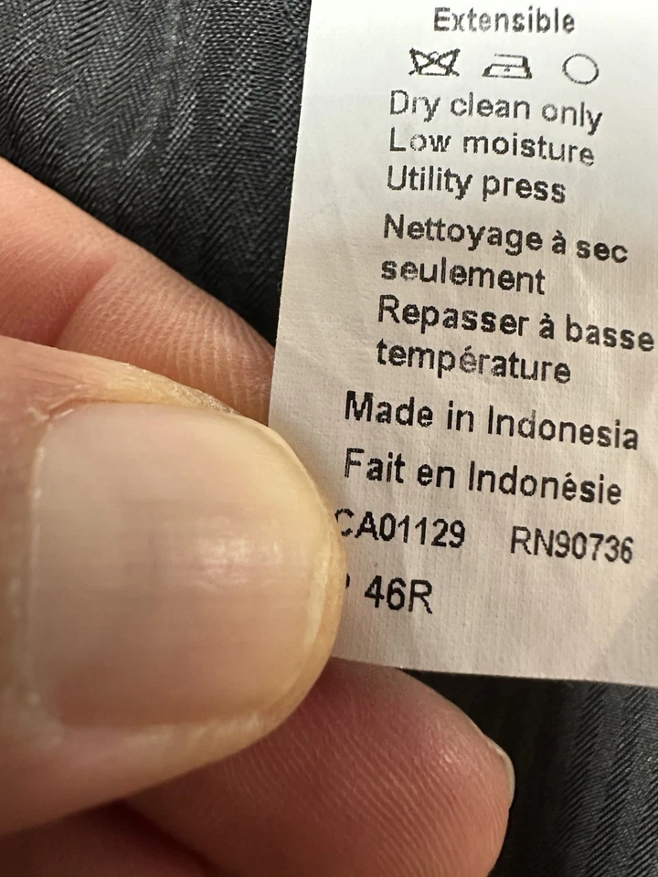 Ralph Lauren Dress Pants Size 46rx30 Navy  Blue Big & Tall - Image 3 of 4