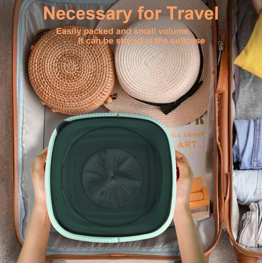 Portable Washing Machine Mini Washer Foldable Washer and Spin Dryer Small Travel