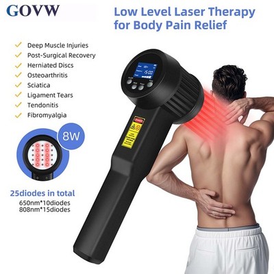 Rechargeable Handheld Cold Laser Device 4 Power Grades for Soft Tissue Injuries