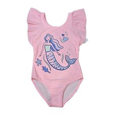 Carters Kid Girl Pink Mermaid One Piece Flutter Sleeve UPF 50 Swim Swimsuit 12