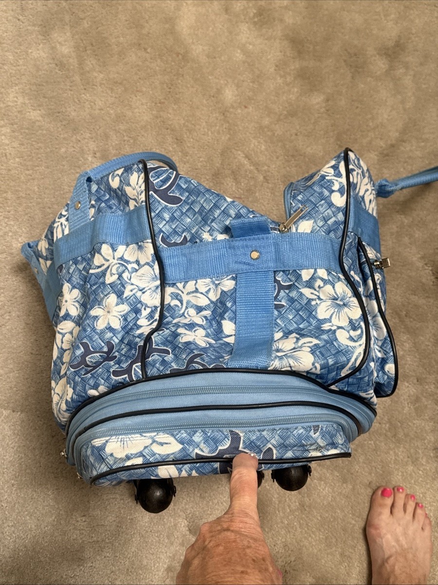 Sac de voyage vintage Hawaii Spirit fleurs tortues de mer bleu bagage à